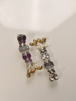 Load image into Gallery viewer, Purple stones Long Necklace Set | Beautiful Necklace For Woman
