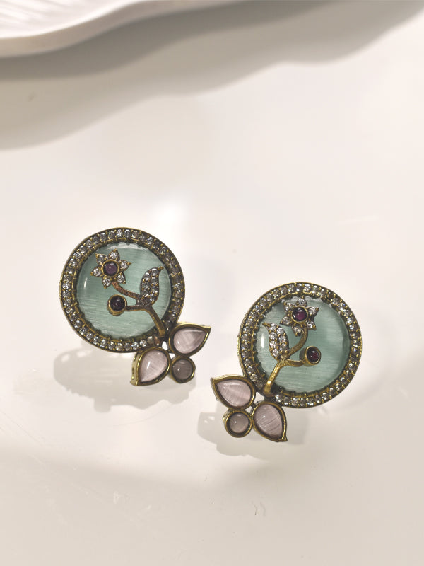 Necklace with floral and circular designs |  Long Kundan Necklace Set