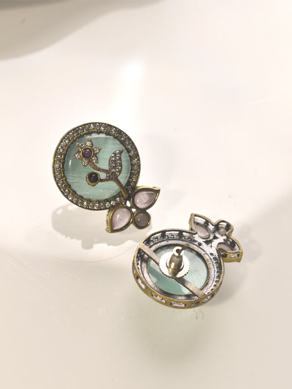 Necklace with floral and circular designs |  Long Kundan Necklace Set