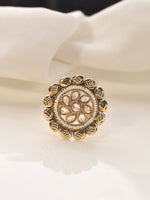 Load image into Gallery viewer, Golden Finger Ring with Stone | Finger Rings For Women
