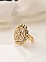 Load image into Gallery viewer, Golden Finger Ring with Stone | Finger Rings For Women
