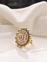 Load image into Gallery viewer, Golden Finger Ring with Stone | Finger Rings For Women
