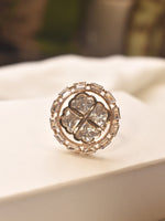 Load image into Gallery viewer, Beautiful Kundan Finger Ring | Rose Gold Polish Finger Ring
