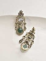 Load image into Gallery viewer, Kundan Necklace Set with Green Stone | Stylish Green Necklace set
