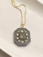 Load image into Gallery viewer, Ornate Pendant Featuring with Kundan | Hexagonal Pendant Set
