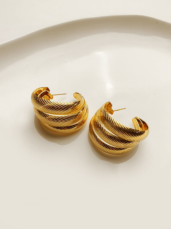 Golden Hoop Earrings | Stylish Earring for Women