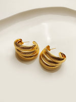 Load image into Gallery viewer, Golden Hoop Earrings | Stylish Earring for Women
