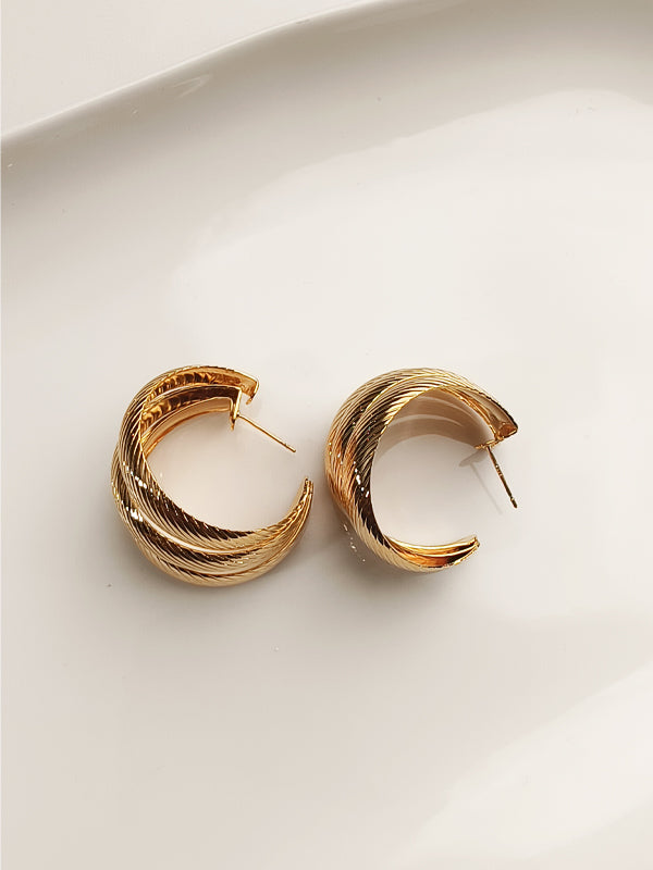 Golden Hoop Earrings | Stylish Earring for Women