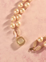 Load image into Gallery viewer, Regal Pearl &amp; Mother-of-Pearl Double-Strand Necklace | Timeless Iridescence Pearl Necklace

