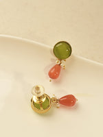 Load image into Gallery viewer, Long Pearl and Beads Necklace Set | Necklace with Green and White Stones
