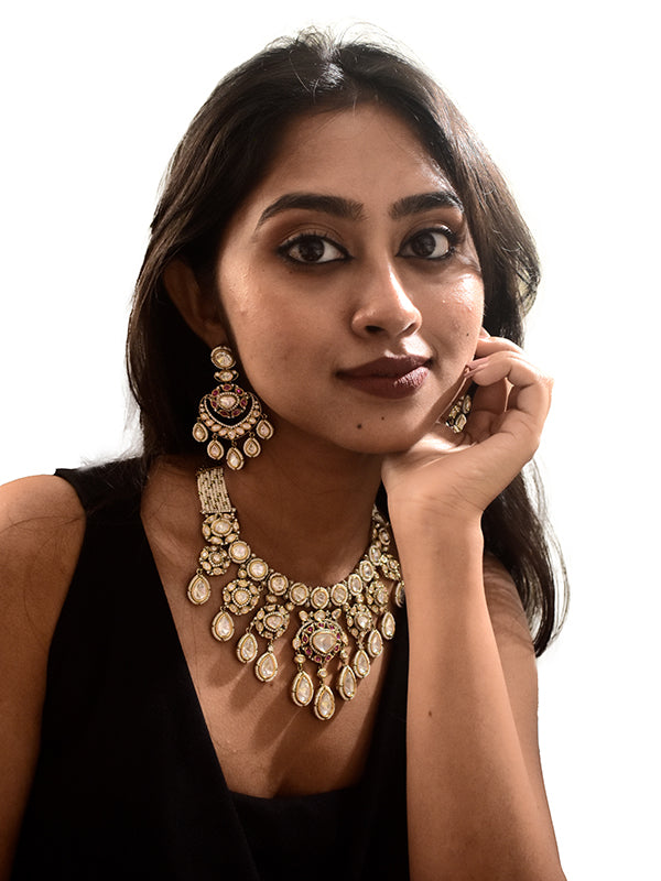 Heavy Kundan Necklace Set | Multi Kundan Necklace Set