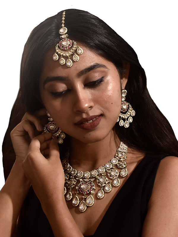 Heavy Kundan Necklace Set | Multi Kundan Necklace Set