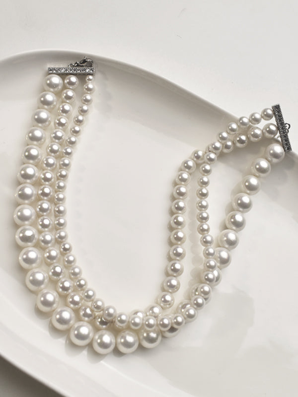 3 Layered Pearl Choker