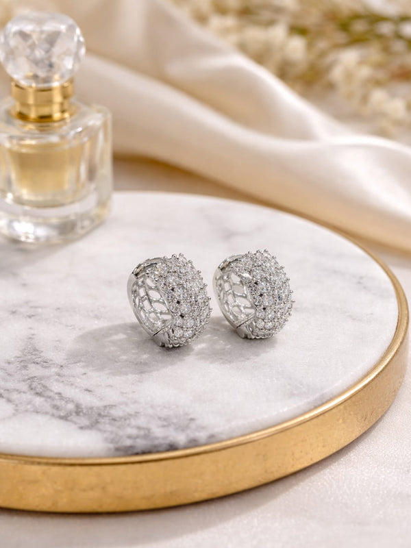 Stylish AD Stone Hoops | Hoop Earring