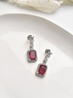 Load image into Gallery viewer, Necklace with a Red Gemstone Pendant | Beautiful Party Wear Necklace set
