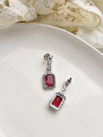 Load image into Gallery viewer, Necklace with a Red Gemstone Pendant | Beautiful Party Wear Necklace set
