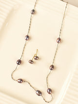 Black Pearl Necklace | Pearl Chain