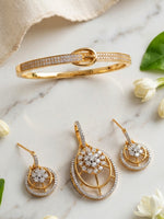 Load image into Gallery viewer, Stone Pendant and Bracelet Combo | Modern Jewelry Combo Set
