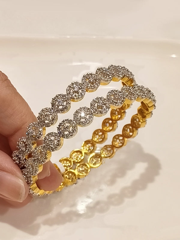 AD Bangles with Golden Polish 