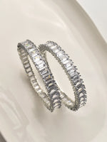 Load image into Gallery viewer, AD Bangles with Emerald-Cut Stones | Bangles For Women
