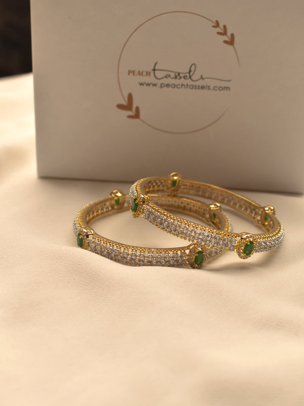 AD Bangles with Golden Polish