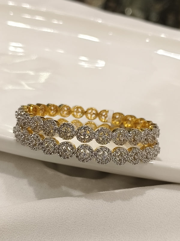 Ad bangles with golden polish | stone bangles for women