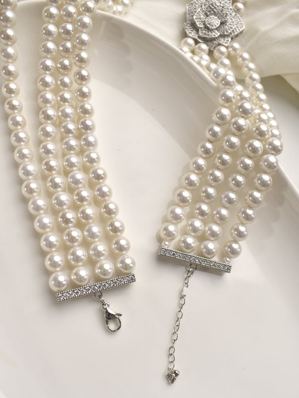 AD Pendant with Four Line Beads Mala
