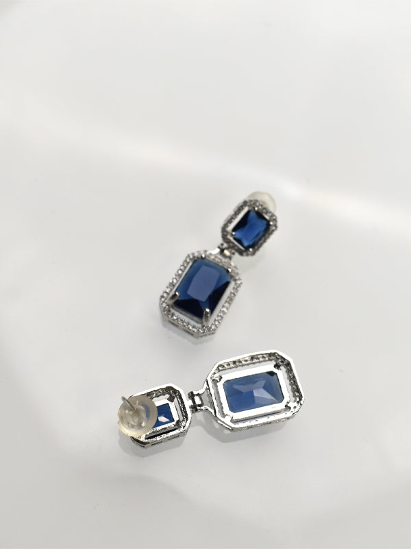 Blue Stone Necklace | White Pearl Necklace