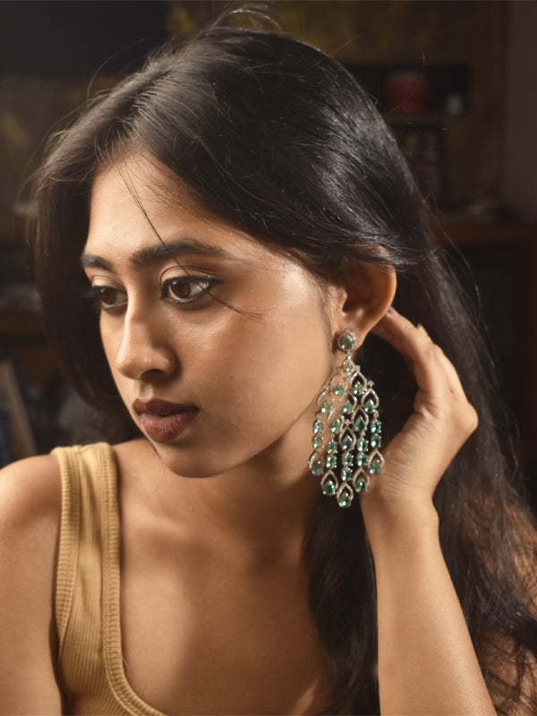 Green Stone Earrings | Ad Earrings