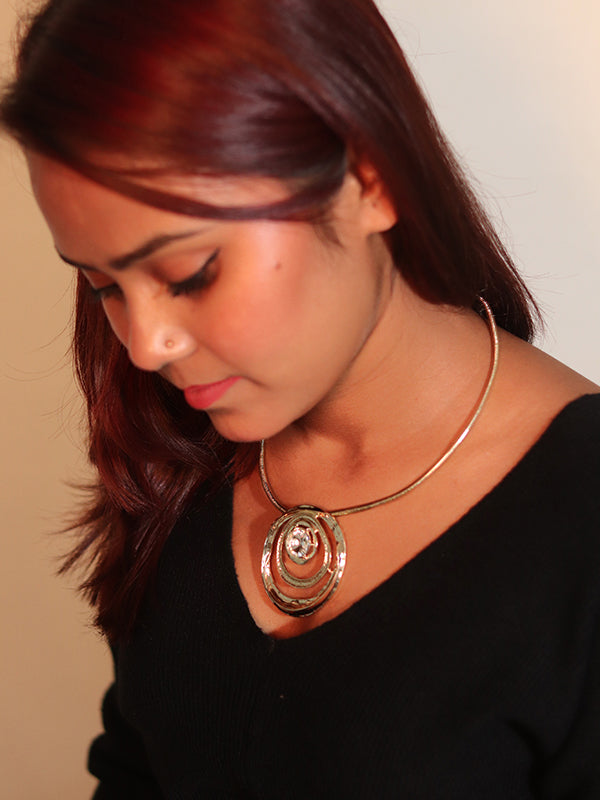 Golden Round Pendant