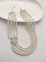 Load image into Gallery viewer, Beads Mala With Flower Designs AD Pendant 
