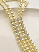 Load image into Gallery viewer, Beads Necklace with AD Stones | Multi-layar Beads Long Necklace 
