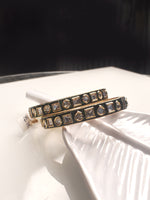 Load image into Gallery viewer, Designer Kundan Bangles | Golden Polish Beautiful Bangles
