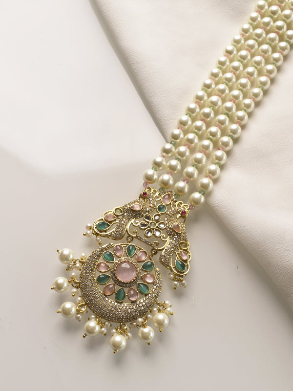 Beautiful Designer Necklace Set | Stone and Pearl Necklace Set