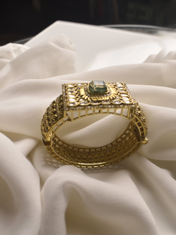 Beautiful Green Stone Bracelet | Multiple Kundan Bracelet