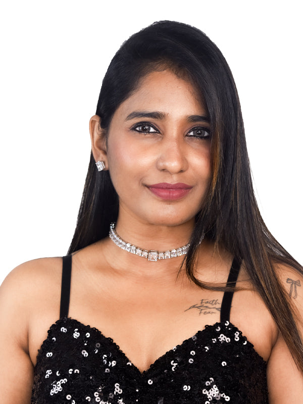 Beautiful ad choker set | stylish white necklace set