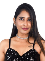 Load image into Gallery viewer, Beautiful AD Choker Set | Stylish White Necklace Set

