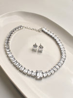 Load image into Gallery viewer, Beautiful AD Choker Set | Stylish White Necklace Set
