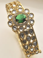 Load image into Gallery viewer, Beautiful Green Stone Bracelet | Multiple Kundan Bracelet
