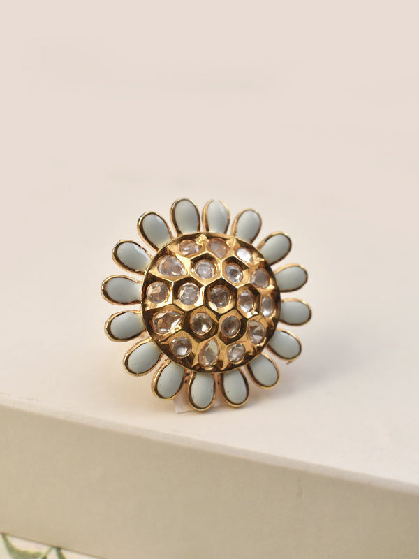 Beautiful kundan finger ring | classic cluster jewelry ring