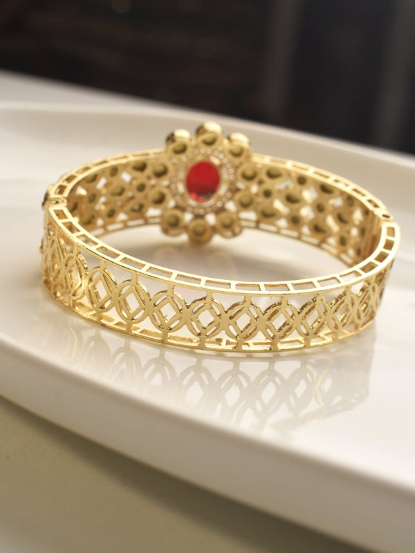 Beautiful red stone bracelet | multiple kundan bracelet