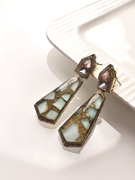 Load image into Gallery viewer, Big Blue Stone Earring | Beautiful Stone Earring
