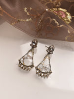 Load image into Gallery viewer, Big White Stone Earring  Beautiful Stone Earring

