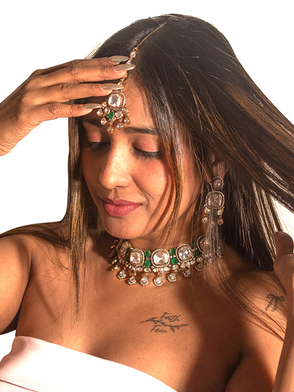 Big Kundan Choker Set 