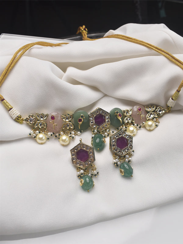 Big Pink Stone Necklace