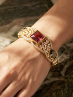 Load image into Gallery viewer, Big Red Gemstone Bracelet
