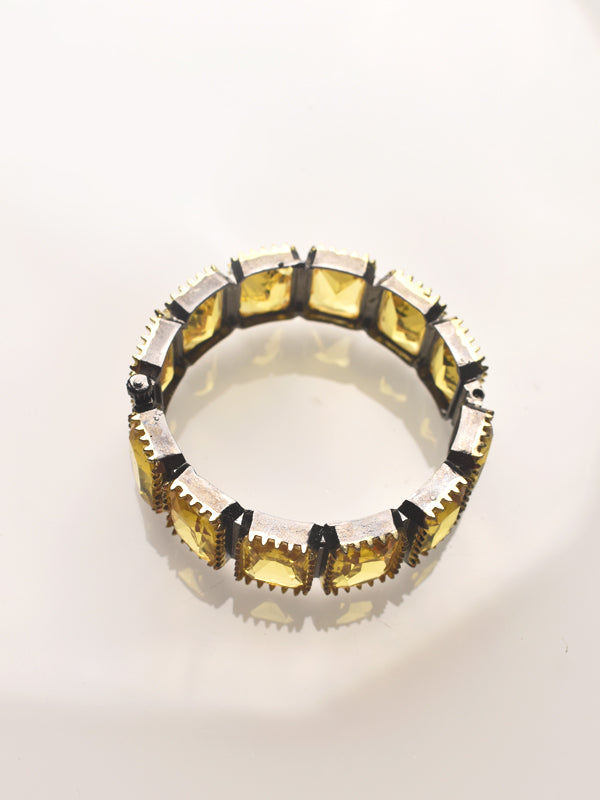 Stylish Yellow Stone Bracelet | Designer Big Stone Bracelet