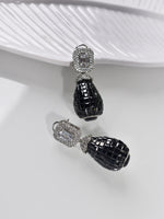 Load image into Gallery viewer, Black Ad Earrings
