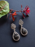 Load image into Gallery viewer, Black Stone Earrings
