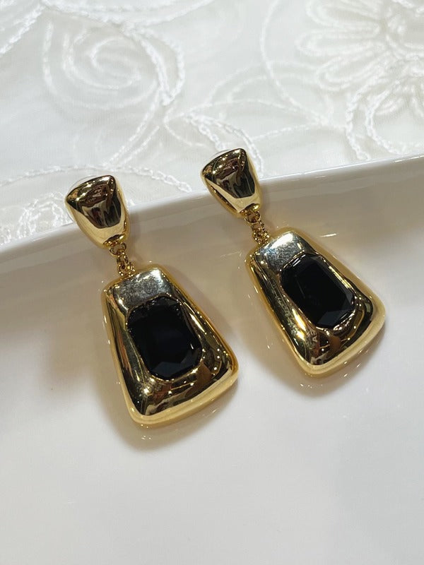 Black Stone Earrings